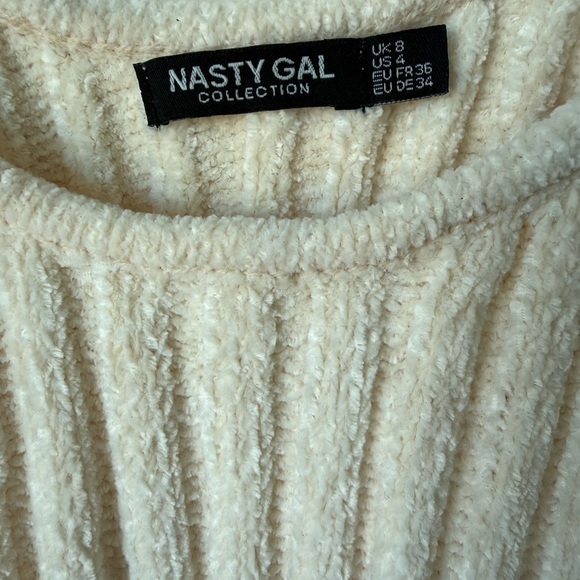 Nasty Gal Cream Ribbed Knit Set - Picture 3 of 9